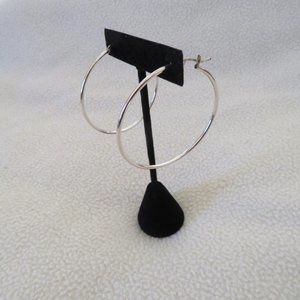 Large Sterling Silver Hoop Earrings